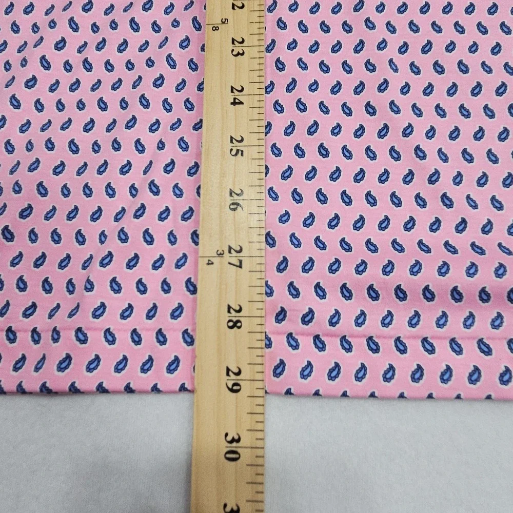 Polo Ralph Lauren Classic Fit Pink Paisley Short Sleeve Polo Shirt Men L Stretch